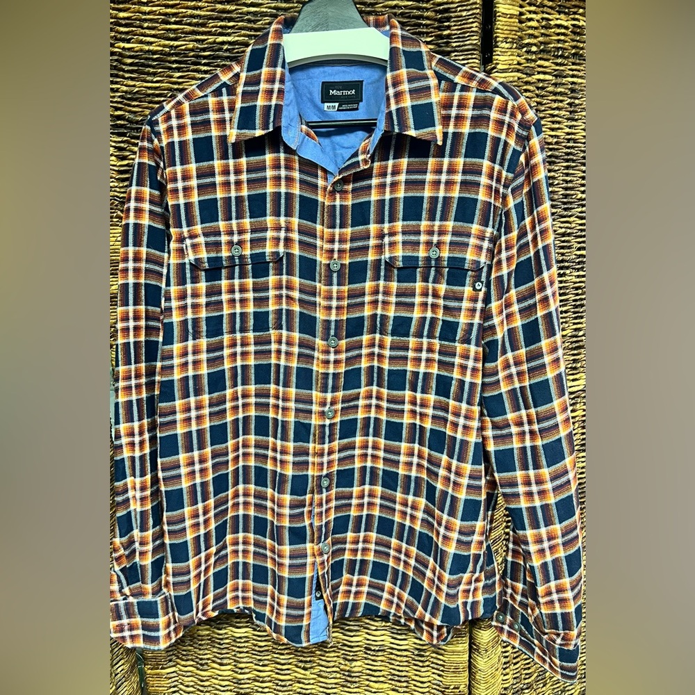 Marmot Men's Multicolor Plaid Button-Down Shirt- Size: Medium